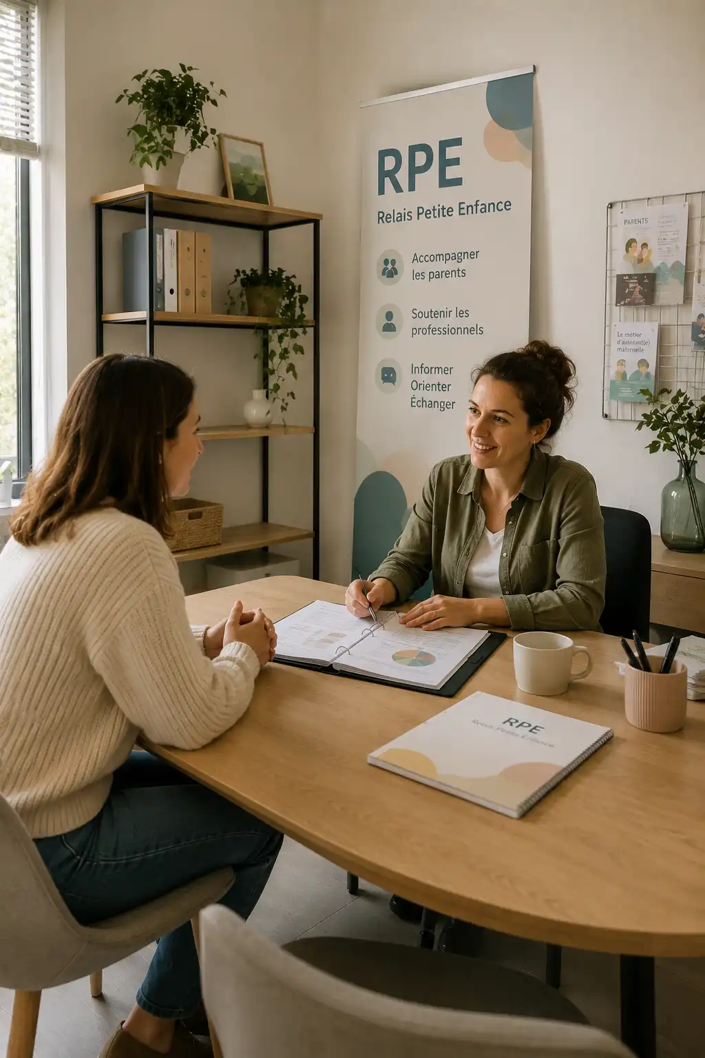 Une responsable de RPE en rendez-vous avec une professionnelle